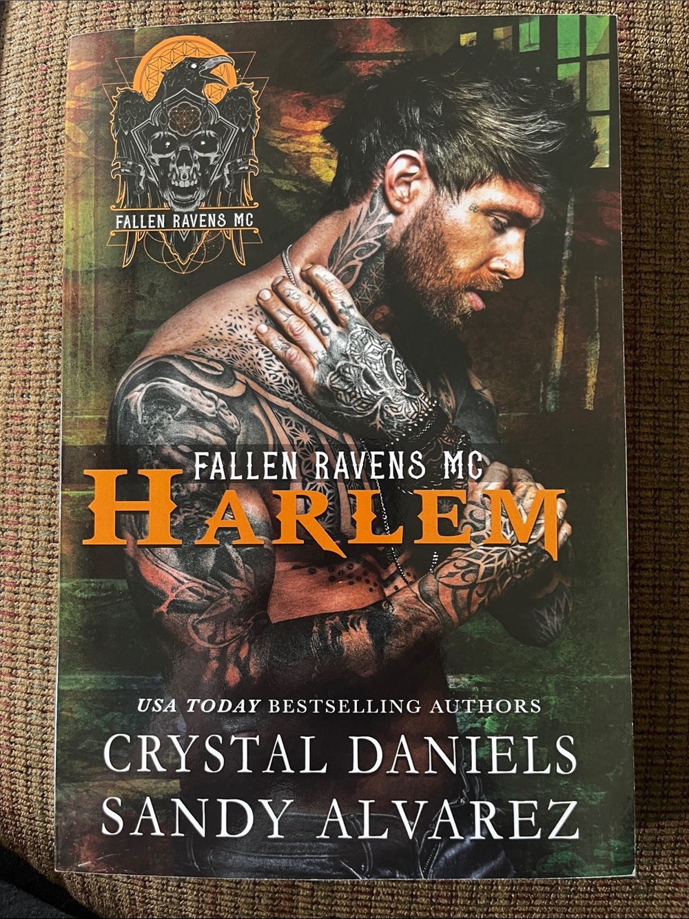 Fallen Ravens MC: Harlem by Crystal Daniels & Sandy Alvarez - Orange/Black Cover
